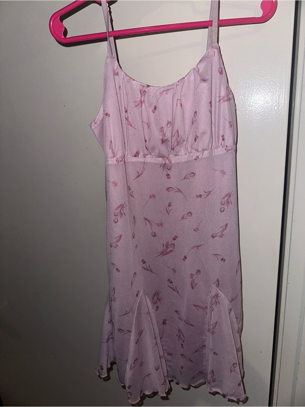 art class Light Pink Floral Slip Dress for Kids